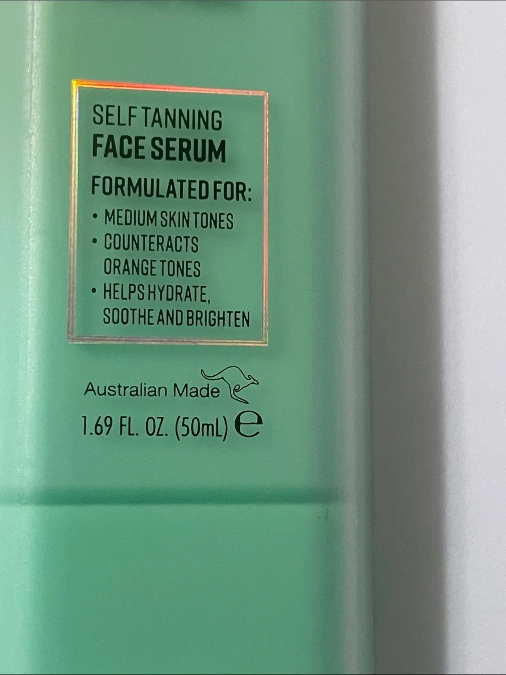 Bondi Sands Technocolor Emerald Self-Tanning Face Serum - Mint Green NEW 3 pack